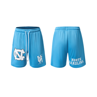 NCAA UH联名款美式网眼篮球短裤四分不过膝运动训练球裤宽松速干