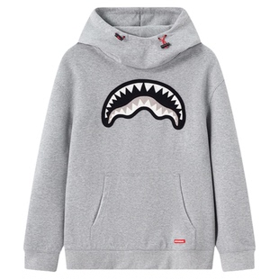 SPRAYGROUND鲨鱼嘴2026春新款高领连帽卫衣男女情侣宽松上衣帽衫