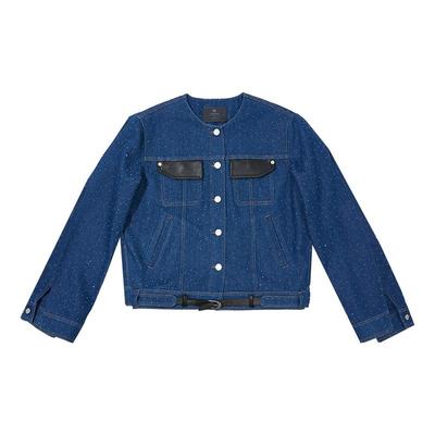 chrisoubydan欧阳丹2025春夏新款烫钻牛仔短裙