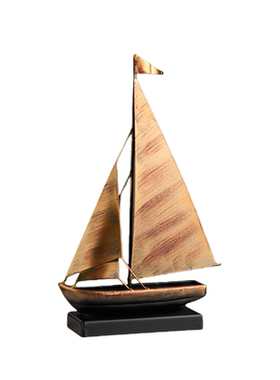 辉煌征途铁艺帆船摆件复古装饰