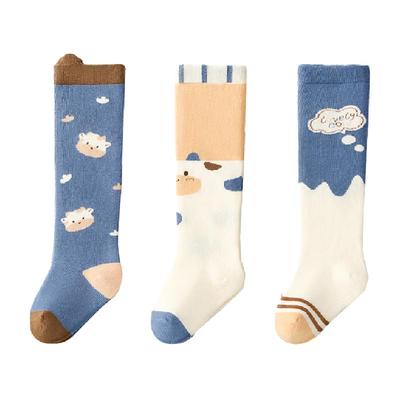 爱贝迪拉秋冬季过膝全棉长筒袜