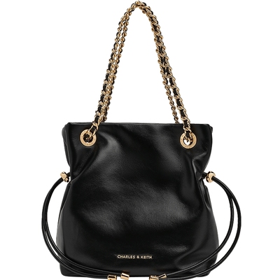 简约抽绳链条托特包CHARLESKEITH
