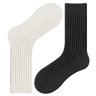 分趾袜子女秋冬季抗菌中筒袜加厚100%纯棉堆堆袜五指无骨长袜