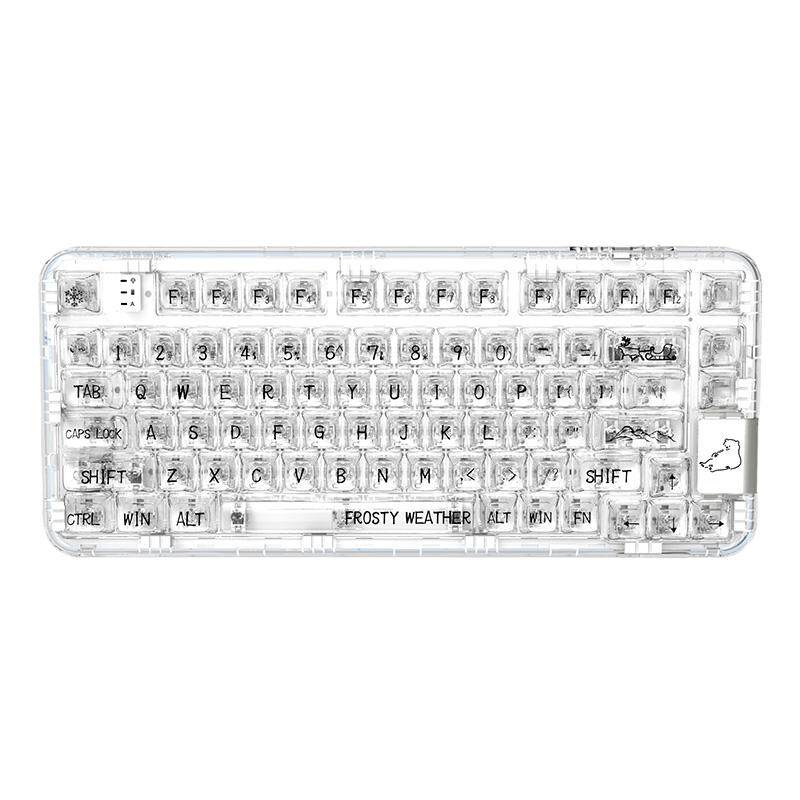 【顺丰包邮】Cool killer CK75北极熊全透明三模机械键盘80键游戏