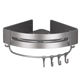 淋浴房置物架浴室免打孔洗手间卫生间太空铝卫浴三角架厕所转角架