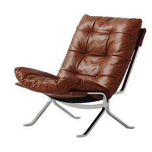 时余罗特休闲椅中古风单人美式真皮懒人椅单人沙发软包小法式躺椅