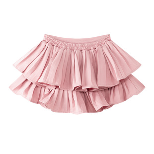 左西女童短裙夏装儿童裙子2026新款百褶半身裙蛋糕裙女孩公主裙潮
