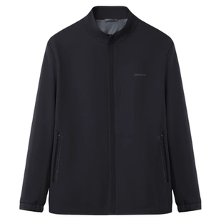 HLA/海澜之家商务行政夹克25冬季新款立领休闲中年父亲防风外套男