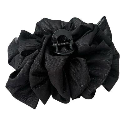 蕾丝泡泡纱盘发鲨鱼夹子