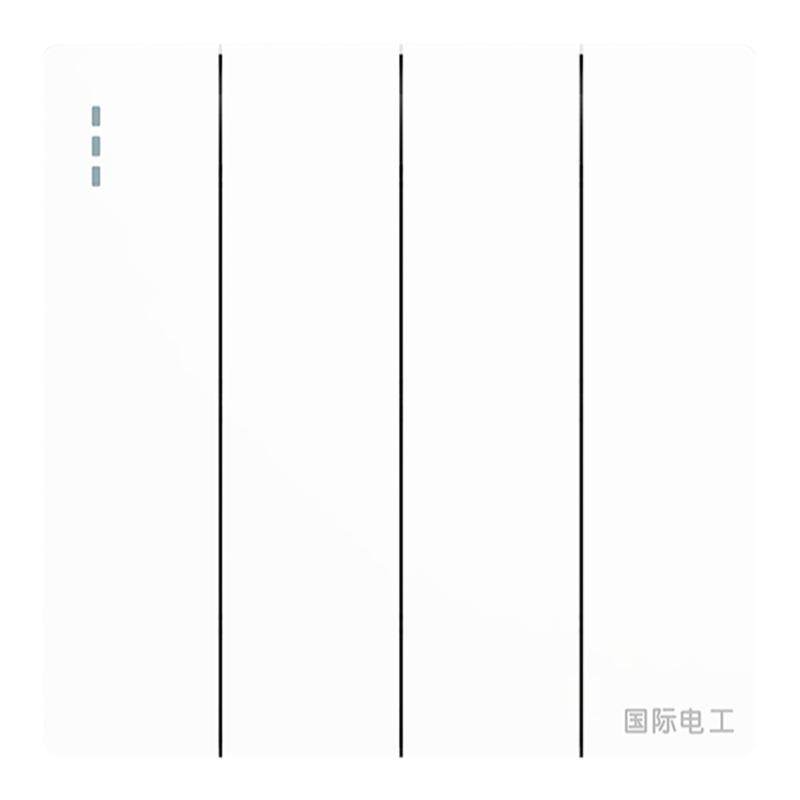 国际电工四开单控墙壁开关
