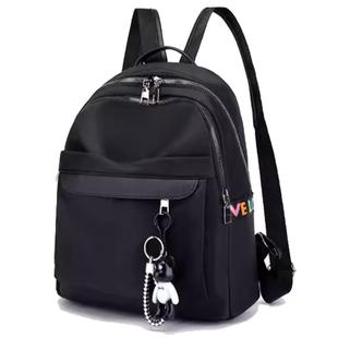 百搭2025新款牛津布双肩包女韩版百搭单肩两用小背包帆布包书包潮