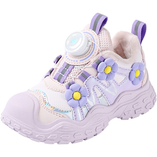 安奈儿女童加绒鞋子运动鞋2025新款秋冬季防水大童冬鞋儿童二棉鞋