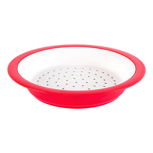 密胺饺子盘带醋碟商用饭店塑料沥水双层吃水饺专用盘子白灼虾盘子