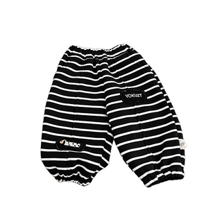 男宝宝冬季洋气加绒保暖卫裤男童韩版条纹加厚裤子婴儿宽松休闲裤