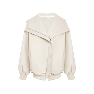 Kroche 26ss Blokette 大翻领连帽 米粒logo绣宽松双拉链卫衣外套