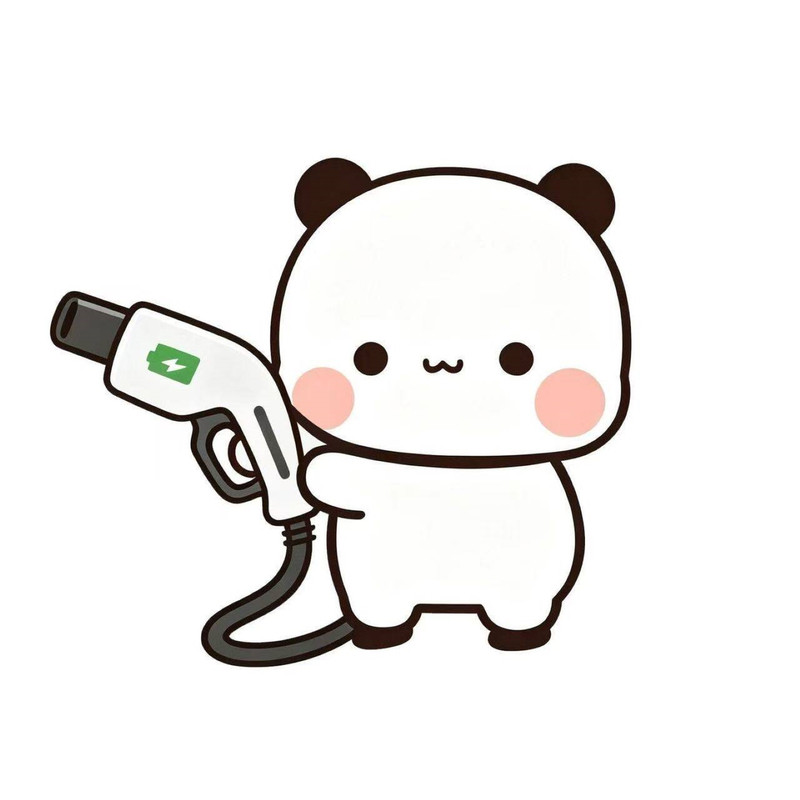 一二布布可爱卡通汽车装饰油箱盖贴纸请加929598油号型充电提示贴