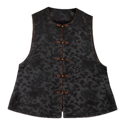 萧娘马甲新中式桑蚕丝宽松