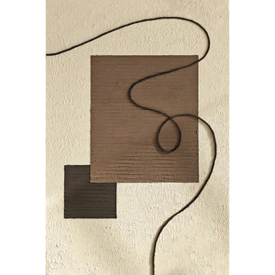 侘寂风客厅玄关装饰画沙发背景墙落地抽象壁画纯手绘肌理大气挂画