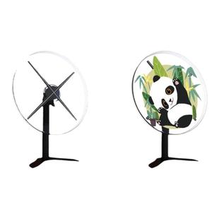 桌面款裸眼3d全息风扇悬浮立体旋转led投影空气全成像全息广告机