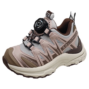 2025秋季新款男童登山鞋旋转纽扣老爹鞋网面透气中大童女童运动鞋