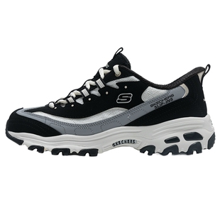 斯凯奇女鞋厚底休闲鞋25冬季新款熊猫鞋健身运动鞋150537-BKNT