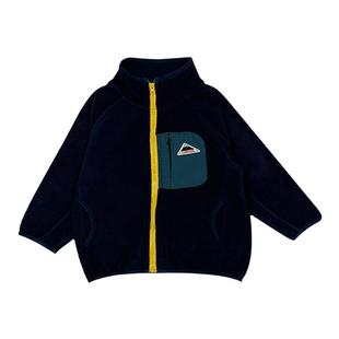 山系户外风2025秋冬款男童女童摇粒绒外套儿童防风保暖立领拉链衫