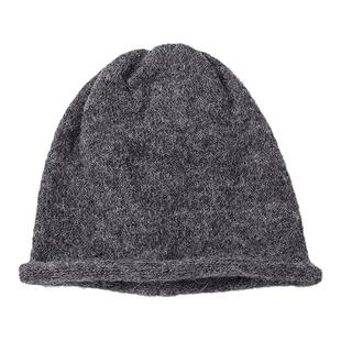 芝士商店~灰色毛线帽女冬季显脸小冷帽复古针织帽子保暖堆堆帽ins