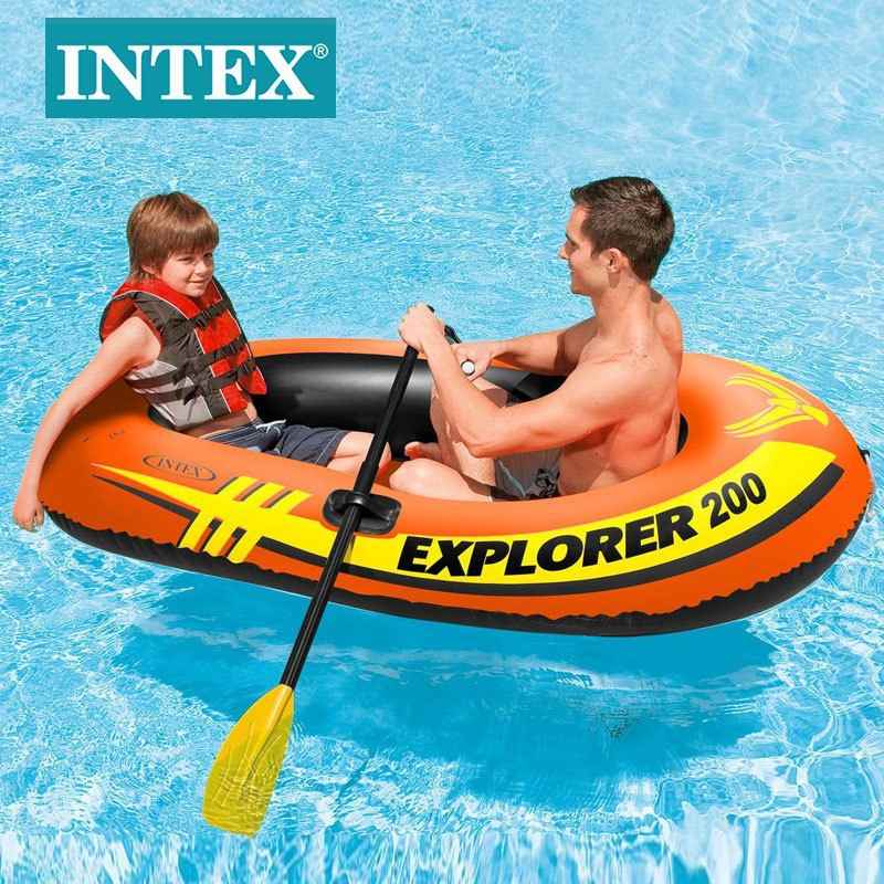 INTEX58331探险者二人船组皮划艇船户外钓鱼钓鱼船橡皮艇船游玩