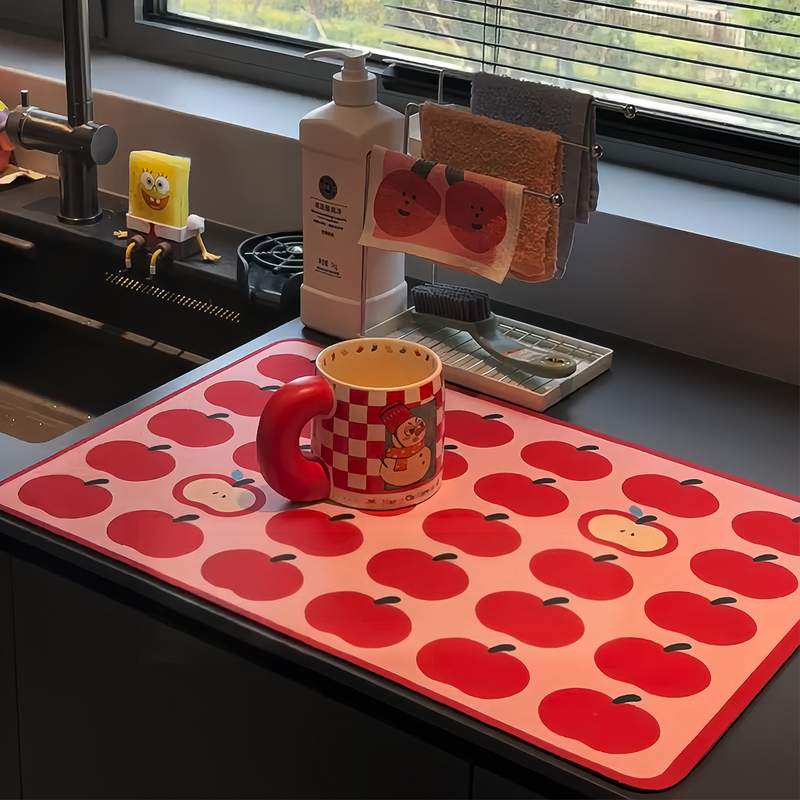 厨房沥水垫台面沥水洗碗槽杯垫专用硅藻泥吸水垫速干防烫隔热垫