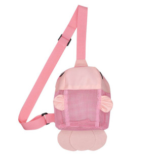 小丑鱼设计儿童沙滩袋玩具包贝壳收纳袋网袋玩沙斜挎拉链立体夏季