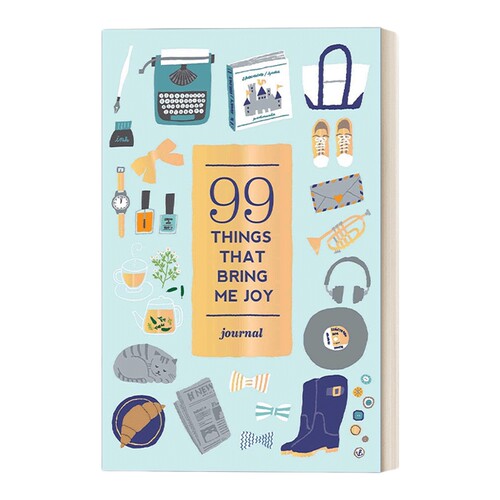 英文原版 99 Things That Bring Me Joy Guided Journal 99件让我快乐的事 导览日记 插画配图 英文版 进口英语原版书籍