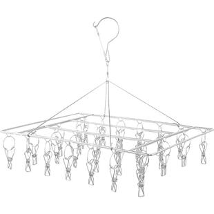 不绣钢晾衣夹圆形家用防风加粗多功能婴儿内衣阳台晒袜子架多夹子