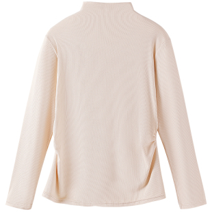 英氏孕妇上衣时尚简约新款高弹修身显瘦针织衫A类大码长袖打底衫