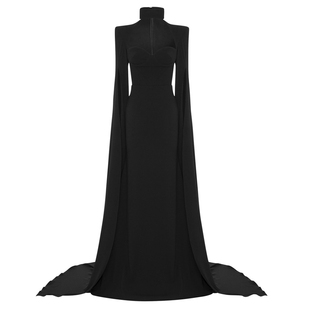 宴会晚礼服裙长款2025新款高端大气女王走秀主持人显瘦年会连衣裙