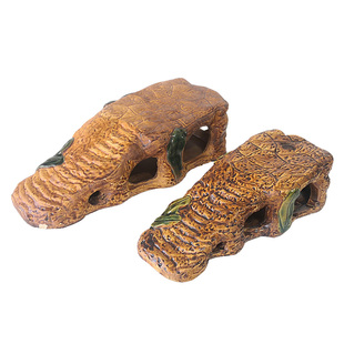 乌龟爬坡台晒背龟缸晒台爬台浮岛晒龟台躲避洞石头晒背石爬宠造景