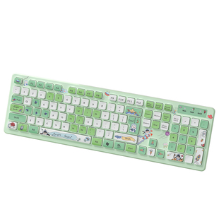 可爱卡通女生办公键盘有线无线巧克力打字静音无声电脑笔记本外接