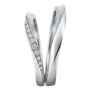 I-PRIMO对戒 ALCESTE竖心旁 天然钻石铂金结婚戒 iprimo艾璞俪梦