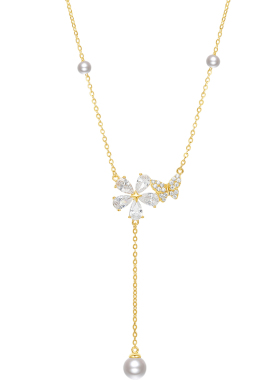 周六福S925银女淡水珍珠项链