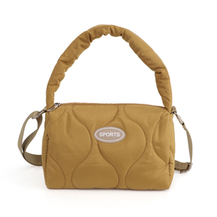 EHOOO原创设计感手提充棉包上班通勤包斜挎包包女秋冬尼龙枕头包