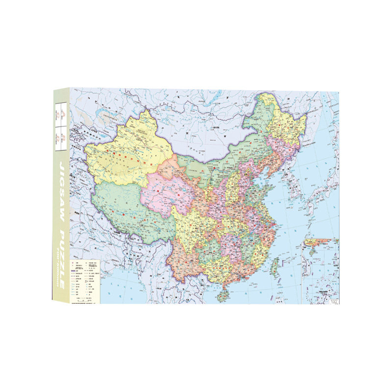 中国地图1000片拼图带相框玩具