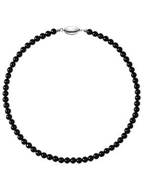 7A级天然冰种黑玛瑙串珠项链