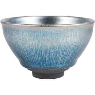 赏作｜银毫建盏茶杯主人杯高端纯手工兔毫建阳天目茶盏杯个人专用