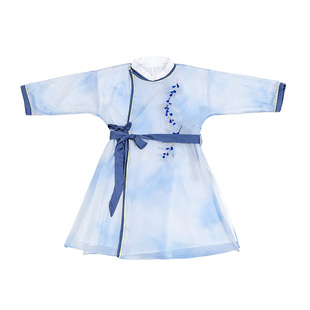 元旦节演出服加绒汉服男童宋制长袍秋冬季加厚儿童唐装幼儿园元宵