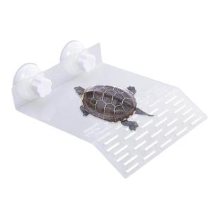 乌龟晒台爬台鱼缸龟缸爬坡亚克力吸盘高水位休息深水浮岛晒背浮台