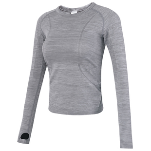 岚纹速干登山瑜伽服运动上衣女修身普拉提训练健身服长袖套装秋冬