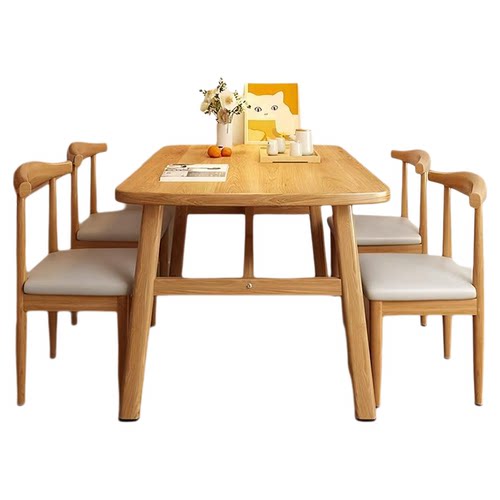 北欧餐桌家用小户型轻奢现代简约吃饭桌子餐饮桌椅组合出租房用