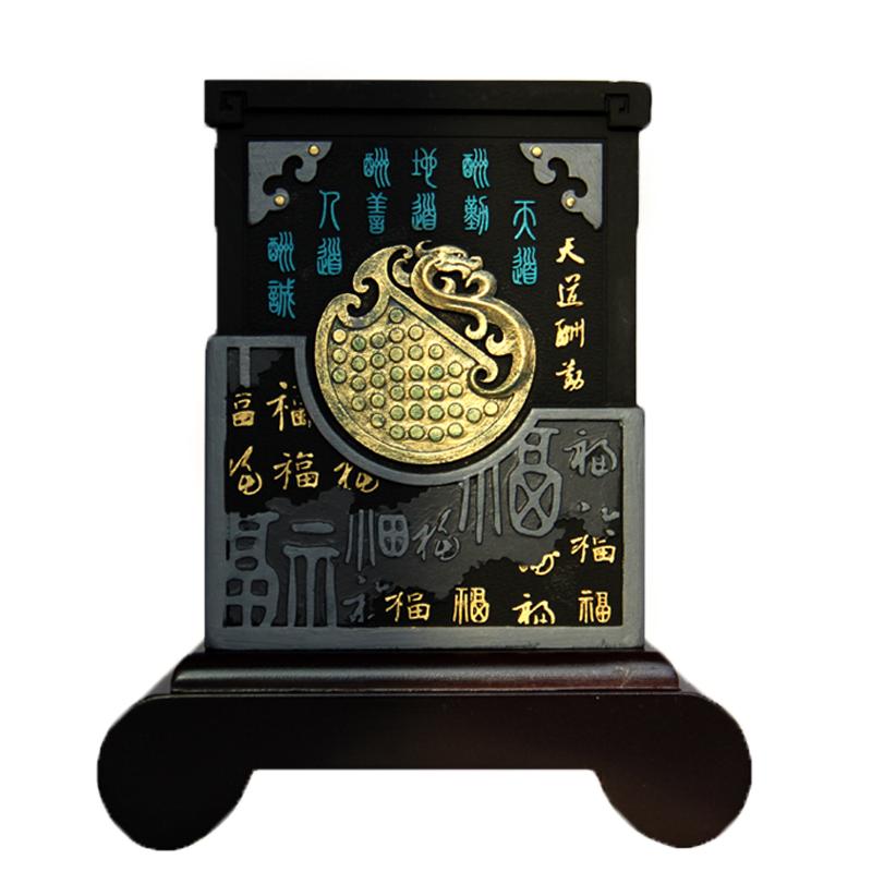 实用复古创意家居笔筒活性炭雕