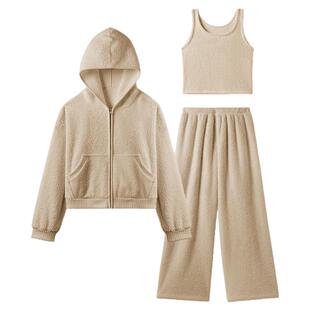 幸棉红色睡衣女款冬季珊瑚绒情侣加绒加厚高级感可外穿家居服套装