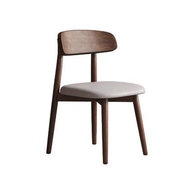 央妈力荐实木PU皮软包餐椅
