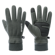 男摇粒绒抓绒加厚保暖手套触屏